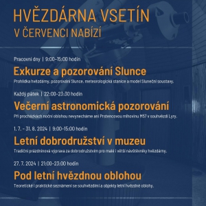 Hvězdárna Vsetín v červenci